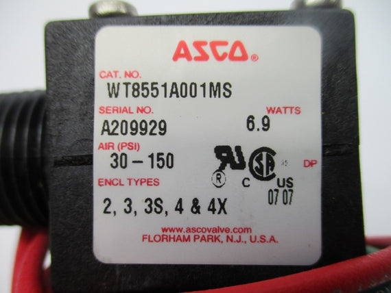 ASCO WT8551A001MS 24VDC 30-150PSI NSNP