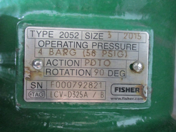 FISHER TYPE 2052 SIZE 3 CG8M+ 12" 58PSI NSNP