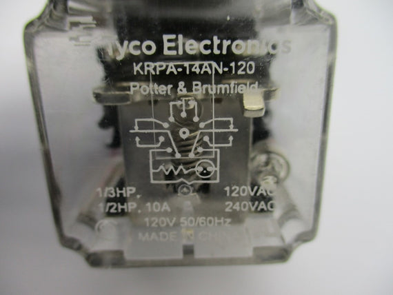 TYCO ELECTRONICS KRPA-14AN-120 120/240VAC 10A NSNP