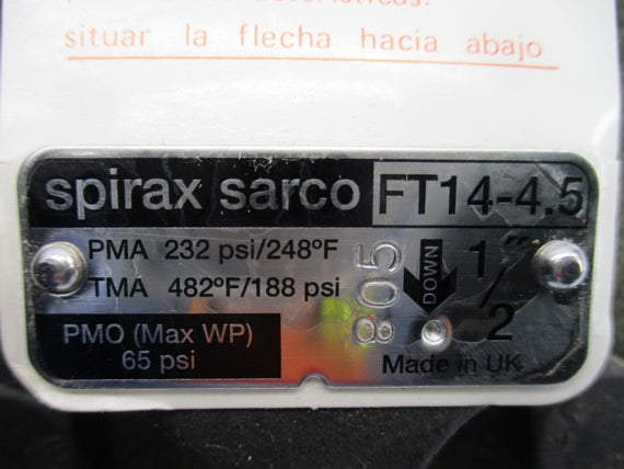 SPIRAX SARCO FT14-4.5 65PSI 1/2" NSMP