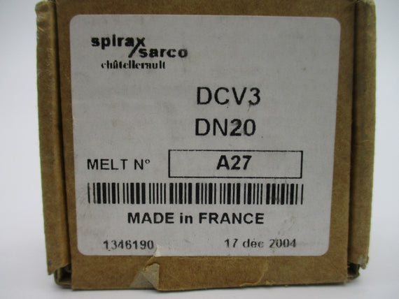 SPIRAX SARCO 1346190 DCV3 DN20 NSMP