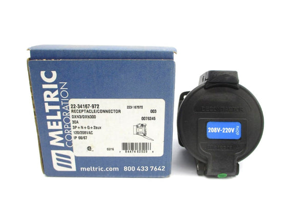 MELTRIC DXN3 22-34167-972 120/208VAC 30A NSMP