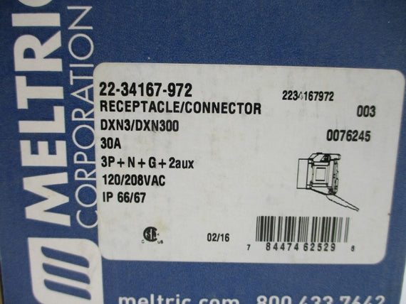 MELTRIC DXN3 22-34167-972 120/208VAC 30A NSMP