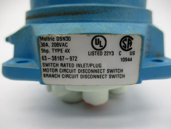 MELTRIC DSN30 63-38167-972 120/208VAC 30A NSMP