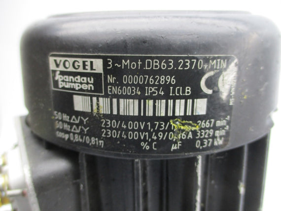 VOGEL PRT17K-170A-MIN 0000762896 DB63.23701-MIN 230/400V 1.73/1.49/0.36A UNMP