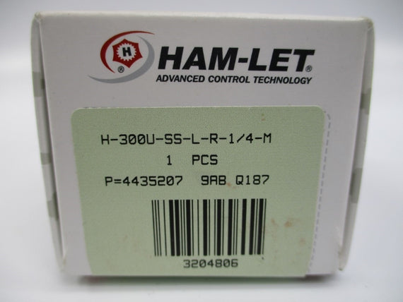 HAM LET H-300U-SS-L-R-1/4-M 9AB 5000PSI NSMP