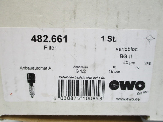 EWO 482.661 230PSI 50'C-122'F NSMP