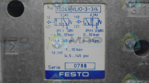 FESTO 10049 PNEUMATIC VALVE * NEW IN BOX *