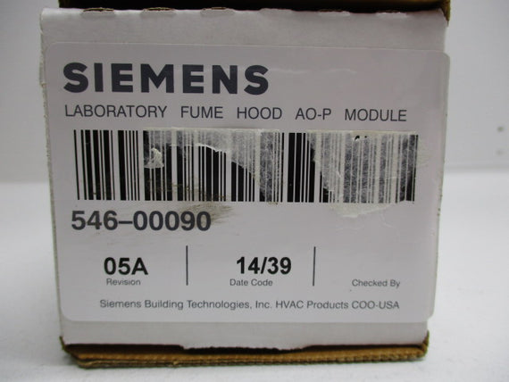 SIEMENS 546-00090 FUME HOOD AO-P MODULE * NEW IN BOX *