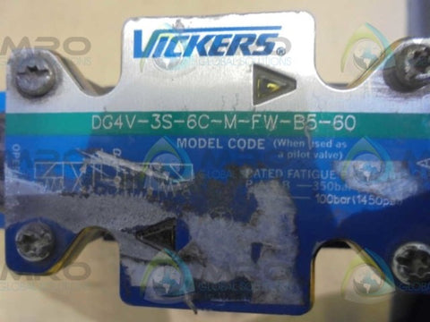 VICKERS  DG4V-35-6C-M-FW-B5-60 DIRECTIONAL CONTROL VALVE * NEW NO BOX *