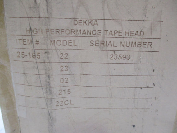 DEKKA MODEL 22 59-747-05 NSMP