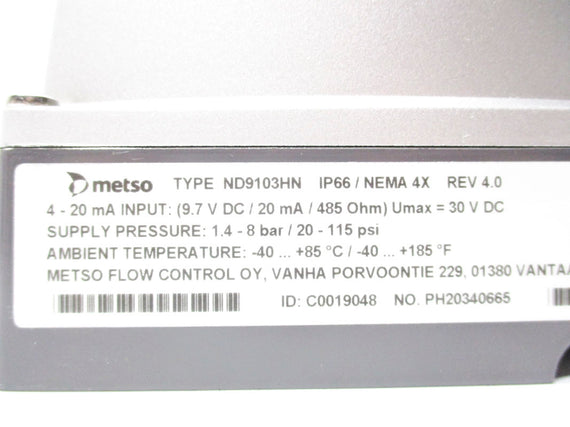 NELES ND9103HN-CE07 115PSI 30V NSMP