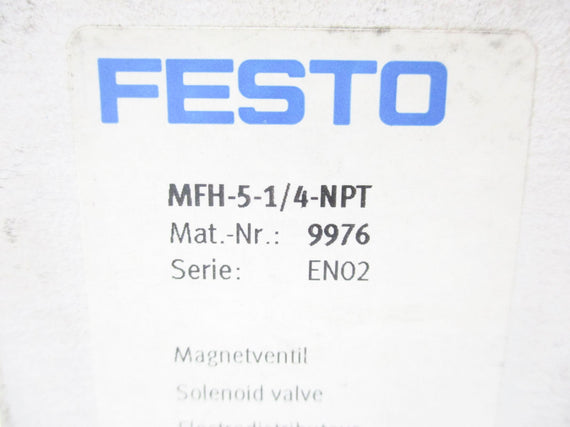 FESTO MFH-5-1/4NPT 9976 120PSI NSMP