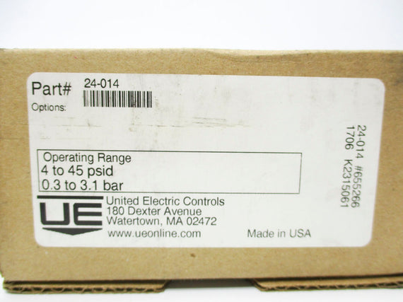 UNITED ELECTRIC 24-014 45PSI 250VAC 5A NSMP