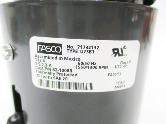 FASCO 71732132 U73B1 115V 1550/1300RPM 1/20HP 2.2A NSNP