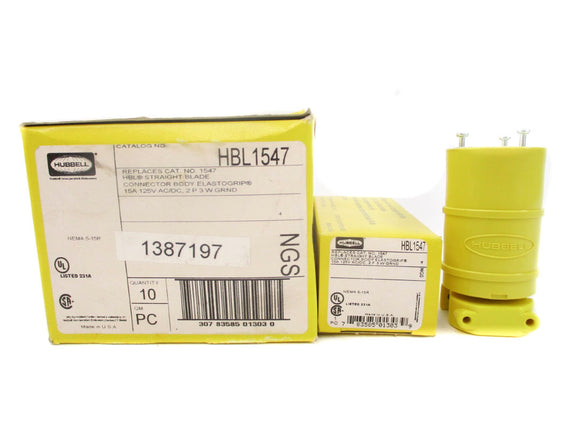 HUBBELL HBL1547 125V 15A (PKG OF 10) NSMP