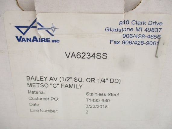 VANAIRE VA6234SS 1/2" NSMP