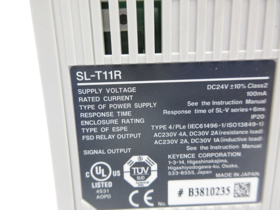 KEYENCE SL-T11R 24VDC (AS PICTURED) NSNP