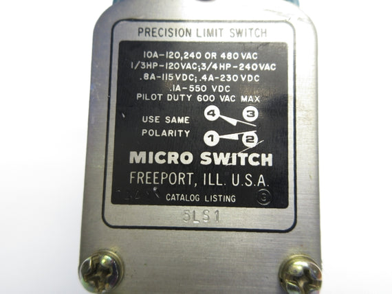 MICRO SWITCH 5LS1 600VAC 10A NSNP