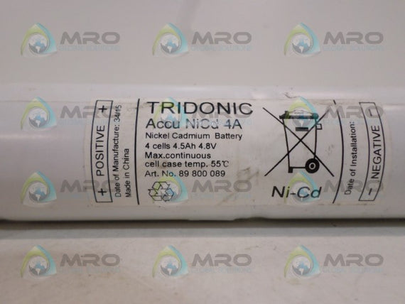 TRIDONIC 89800089 ACCU NiCd 4A BATTERY *NEW NO BOX*