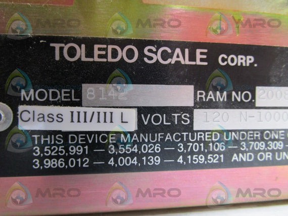 TOLEDO SCALE 8142 SCALE INDICATOR * NEW NO BOX *