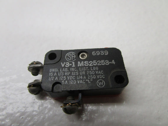 MICROSWITCH V3-1-MS25253-4 BASIC SWITCH * NEW NO BOX *