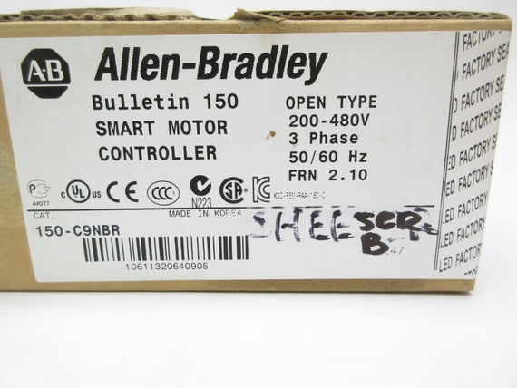 ALLEN BRADLEY 150-C9NBR SER. B F/W 2.10 200-480V NSFS