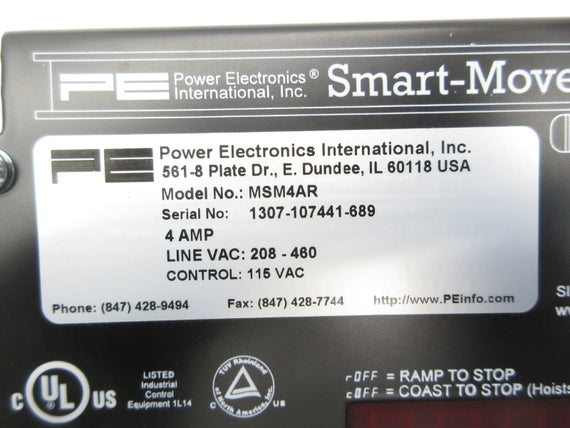 POWER ELECTRONICS MSM4AR 115VAC 4A NSNP