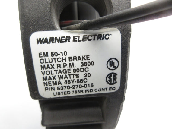 WARNER ELECTRIC 5370-270-015 EM50-10 90VDC NSNP