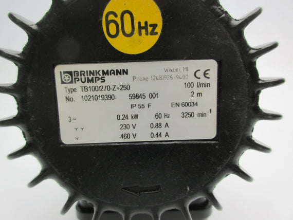 BRINKMANN PUMPS TB100/270-Z+250 460V 0.44A NSNP