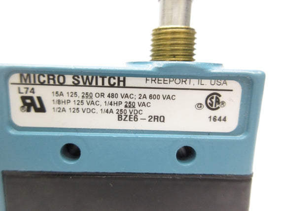 MICRO SWITCH BZE6-2RQ 600VAC 2A NSNP