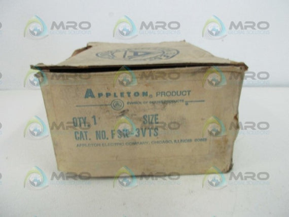 APPLETON FSK-3VTS CONDUIT COVER * NEW IN BOX *