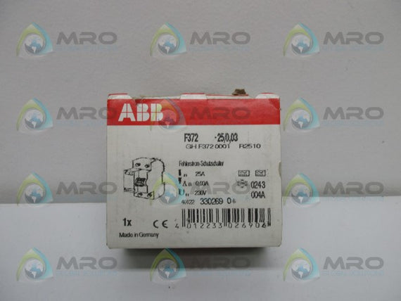 ABB F372-25/0.03 CIRCUIT BREAKER * NEW IN BOX *