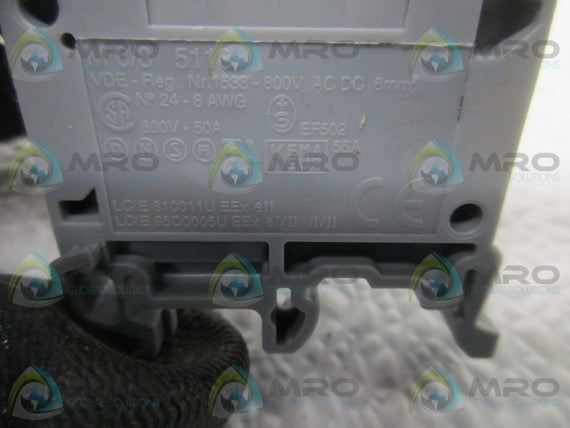 ENTRELEC M6/8 5118 DIN RAIL TERMINAL CONNECTOR * NEW NO BOX *