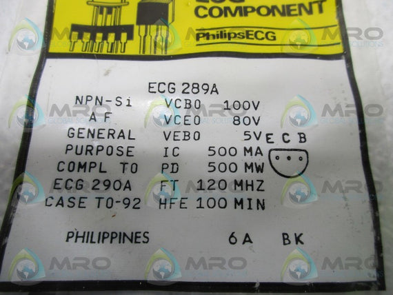 ECG ECG289A TRANSISTOR * NEW IN FACTORY BAG *