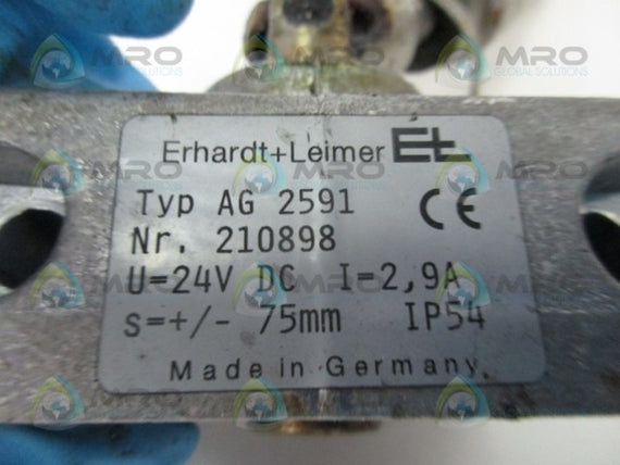 ERHARDT & LEIMER AG2591 ELECTRIC ACTUATOR * USED *