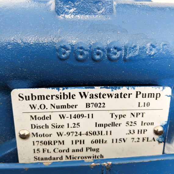 WEIL PUMP W-1409-11 NSMP