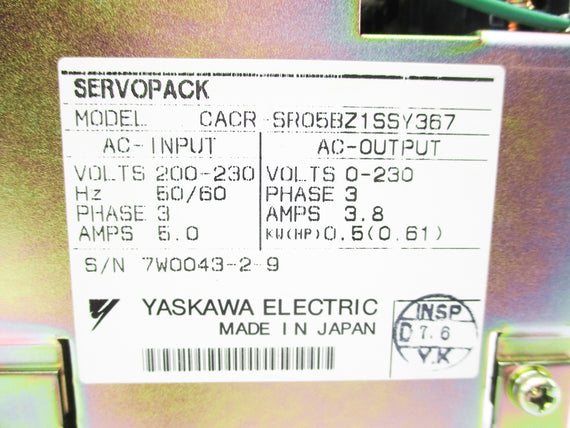 YASKAWA CACR-SR05BZ1SSY367 NSMP