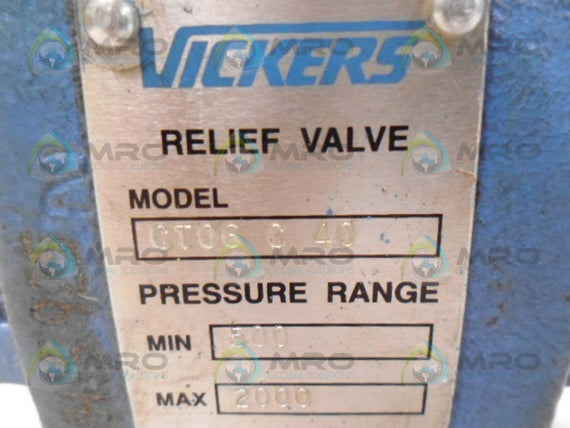 VICKERS CT06C40 RELIEF VALVE * NEW NO BOX *