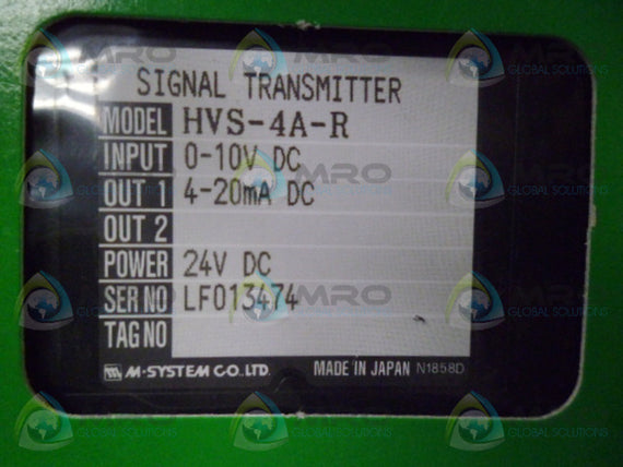 M-SYSTEM HVS-4A-R SIGNAL TRANSMITTER *NEW IN BOX*