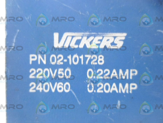 VICKERS 02-101728 220/240V 50/60 HZ COIL*NEW NO BOX*