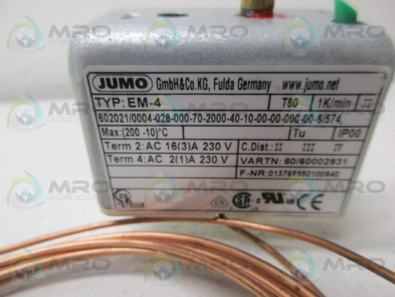 JUMO EM-4 602021/0004-028-000-70-2000-40-10-00-00-000-00-6/574 * NEW NO BOX *