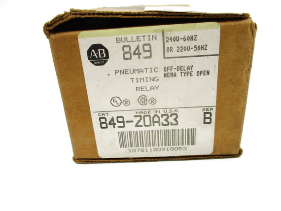 ALLEN BRADLEY  849-Z0A33 SER. B 240V-220V (BR/WH) NSMP