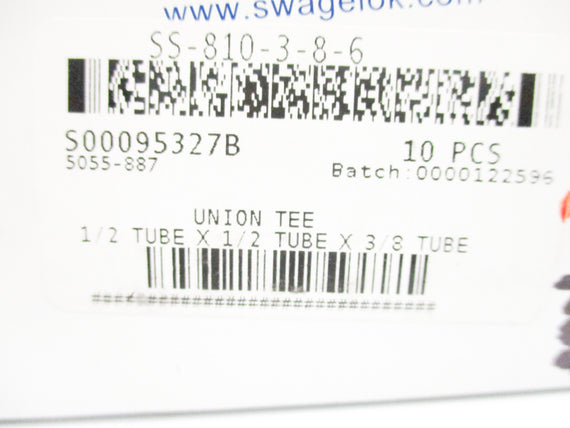 SWAGELOK SS-810-3-8-6 (PKG OF 10) NSMP