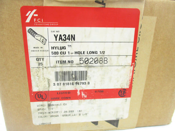 BURNDY YA34N 50208B (PKG OF 25) NSFS