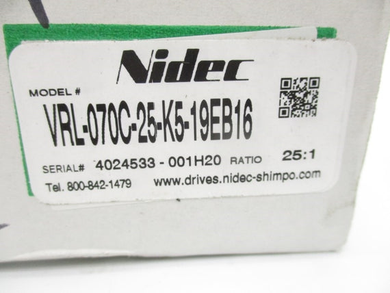 NIDEC VRL-070C-25-K5-19EB16 NSMP