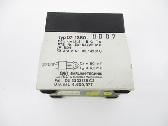 BARLIAN TECHNIK 07-1360-0007 220V UNMP