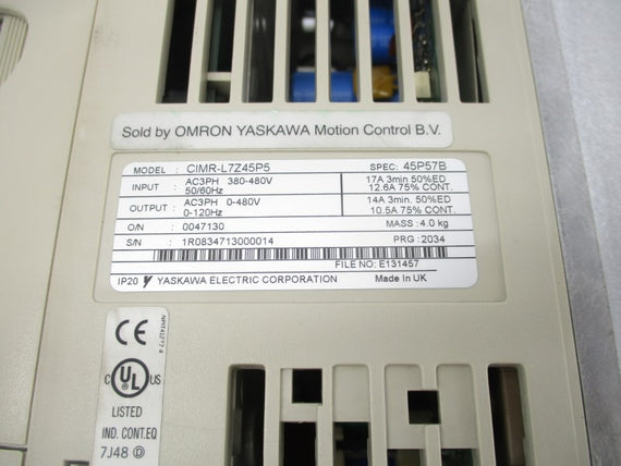 OMRON CIMR-L7Z45P5 380-480V 17A UNMP