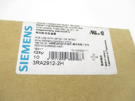 SIEMENS 3RA2912-2H (PKG OF 10) NSMP