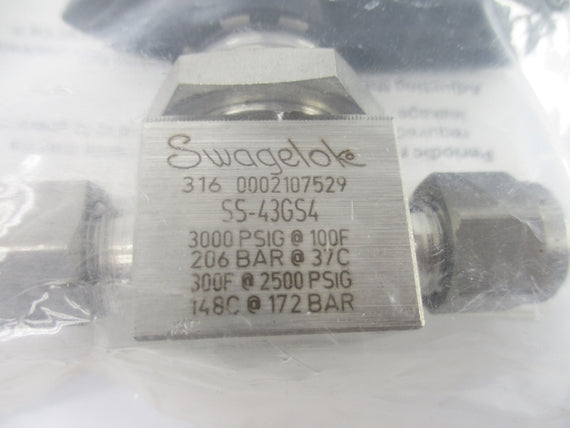 SWAGELOK SS-43GS4 3000PSI NSMP